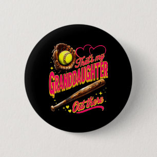 Badge Rond 5 Cm C'Est Ma Petite-Fille Là-Bas, Grand-Mère De Softba