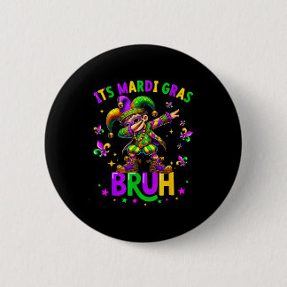 Badge Rond 5 Cm C'est Mardi Gras Bruh Dabbing Leprechaun Bouffon N