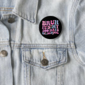 Badge Rond 5 Cm C'est mes 100 jours d'école Papillon Disco (En situation)
