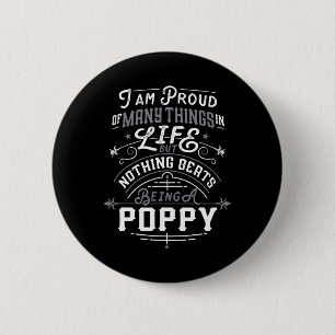 Badge Rond 5 Cm C'est mieux que d'être un grand-père coquelicot Fê