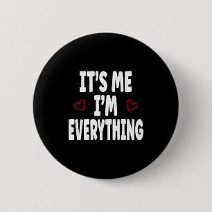 Badge Rond 5 Cm C'est moi, je suis tout Amour Couple assorti Saint