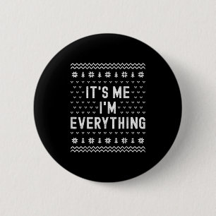 Badge Rond 5 Cm C'est moi, je suis tout Noël Couple Assorti W