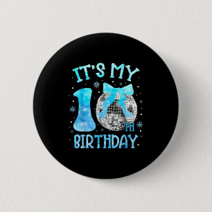 Badge Rond 5 Cm C'est mon 10ème anniversaire Coquette Bow Disco 10