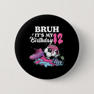 Badge Rond 5 Cm C'est mon 12e anniversaire de foot 12e anniversair