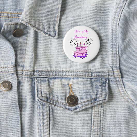 Badge Rond 5 Cm C'est mon anniversaire (En situation)