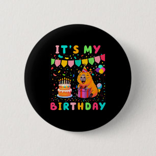 Badge Rond 5 Cm C'est mon anniversaire filles Capybara Amoureux An