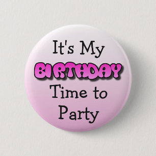 Badge Rond 5 Cm C'est mon bouton d'anniversaire