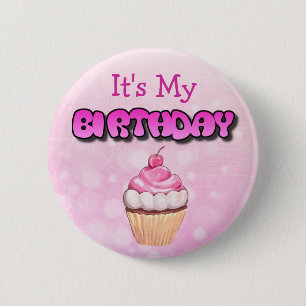 Badge Rond 5 Cm C'est mon bouton d'anniversaire