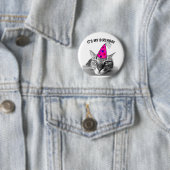 BADGE ROND 5 CM C'EST MON CHAT D'ANNIVERSAIRE (En situation)