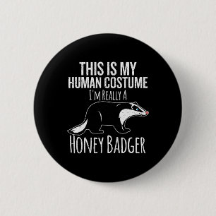 Badge Rond 5 Cm C'Est Mon Costume Humain Halloween Costume