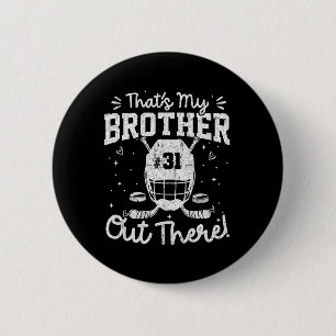 Badge Rond 5 Cm C'est mon frère là-bas Jersey Night Numéro 31