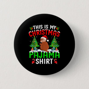 Badge Rond 5 Cm C'est mon Groundhogs Noël amoureux de Xmas 