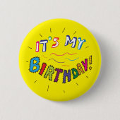 Badge Rond 5 Cm C'est mon insigne d'anniversaire (Devant)
