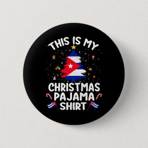 Badge Rond 5 Cm C'Est Mon Jeu De Noël Chemise Cu Drapeau Arbre Xma