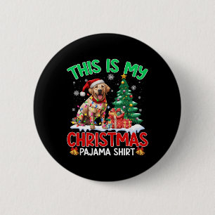Badge Rond 5 Cm C'Est Mon Jour De Noël Pajama Labrador Retriever L