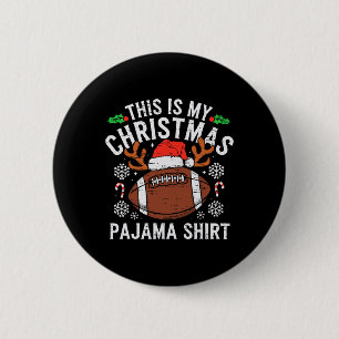 Badge Rond 5 Cm C'Est Mon Jour De Noël Pyjama Chemise Sport M