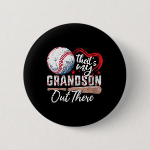 Badge Rond 5 Cm C'est mon petit-fils là-bas Baseball Grand-mère fé