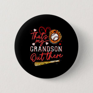 Badge Rond 5 Cm C'est mon petit-fils là-bas Baseball Grand-mère Ma