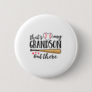 Badge Rond 5 Cm C'est mon petit-fils là-bas Baseball Grand-mère Sq
