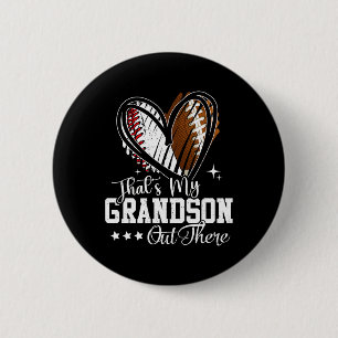 Badge Rond 5 Cm C'est Mon Petit-Fils Là-Bas Football Football