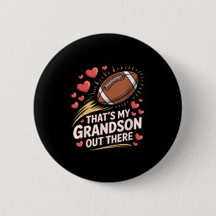 Badge Rond 5 Cm C'Est Mon Petit-Fils Là-Bas Grand-Parent De Footba