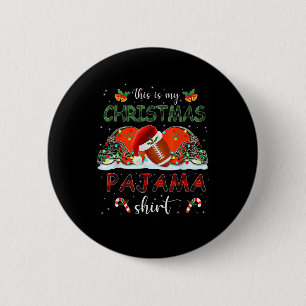 Badge Rond 5 Cm C'Est Mon Pyjama De Noël, Chemise De Football, Mes