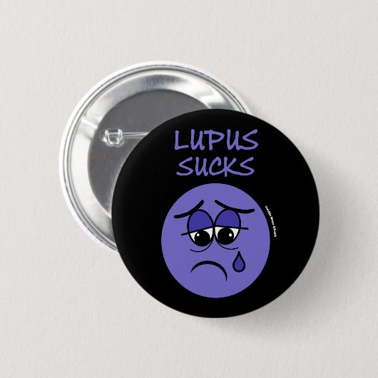 Badge Rond 5 Cm C'est nul...Lupus (Devant & derrière)