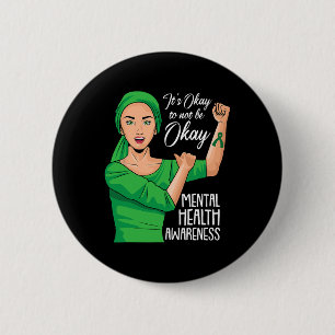 Badge Rond 5 Cm C'Est Ok Ne Pas Être Ok Sensibilisation Santé Ment