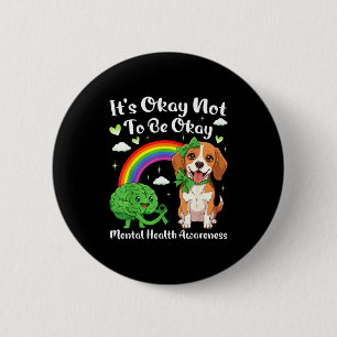 Badge Rond 5 Cm C'est pas pour être le chien Beagle de sensibilisa