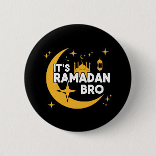 Badge Rond 5 Cm C'est Ramadan Frère Bon jeûne Croissant Islamique