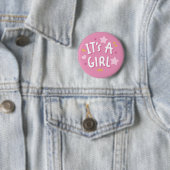 Badge Rond 5 Cm C'est un bouton de fille (En situation)
