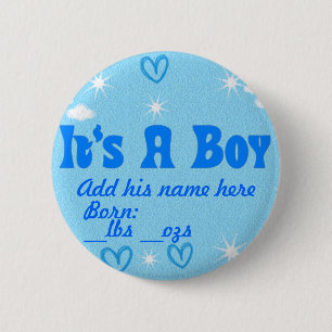 Badge Rond 5 Cm C'est un garçon_