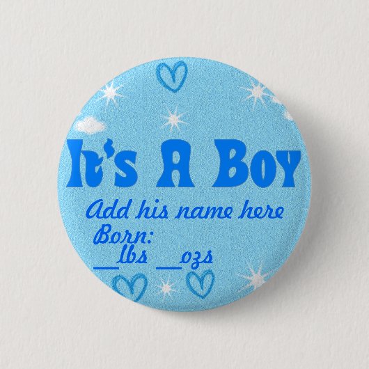 Badge Rond 5 Cm C'est un garçon_ (Devant)