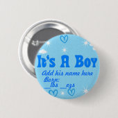 Badge Rond 5 Cm C'est un garçon_ (Devant & derrière)
