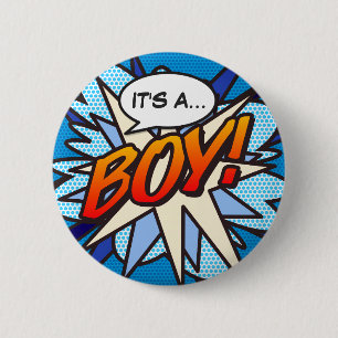 Badge Rond 5 Cm C'EST UN GARÇON Bande Dessinée Pop Art de Révélati