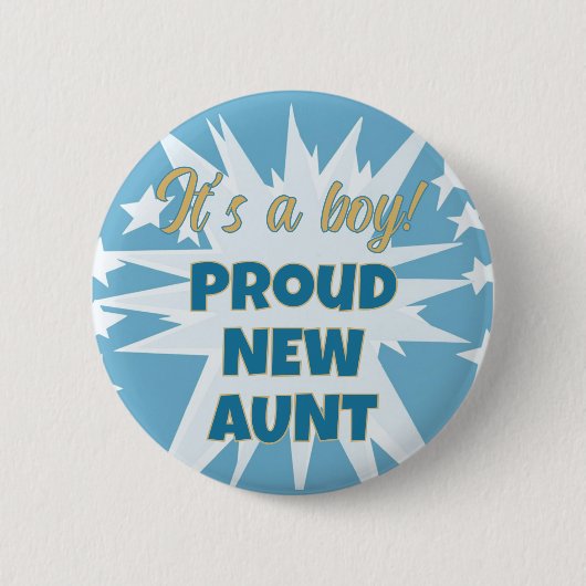 Badge Rond 5 Cm C'est un garçon ! Bouton Fier Nouveau montant (Devant)