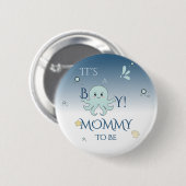 Badge Rond 5 Cm C'est un garçon ! Maman future - Animaux mignons d (Devant & derrière)