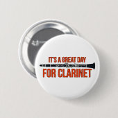 Badge Rond 5 Cm C'est un grand jour pour Clarinet (Devant & derrière)