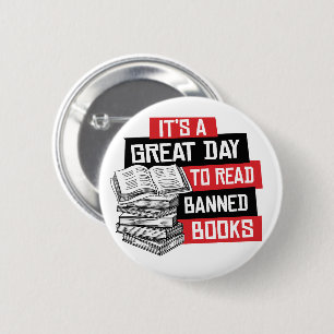 Badge Rond 5 Cm C'est un grand jour pour lire des livres interdits