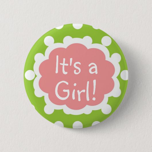 Badge Rond 5 Cm C'est un Gril ! Bouton Baby Gril (Devant)