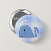 Badge Rond 5 Cm C'est une baleine bleue (Devant & derrière)