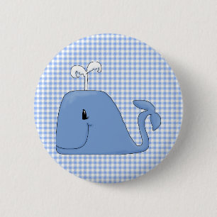 Badge Rond 5 Cm C'est une baleine bleue