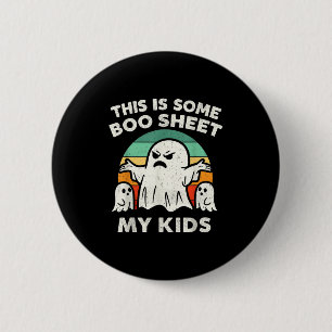 Badge Rond 5 Cm C'Est Une Feuille De Boite Mes Enfants Fantôme Rét