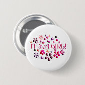 Badge Rond 5 Cm C'est une fille (Devant & derrière)