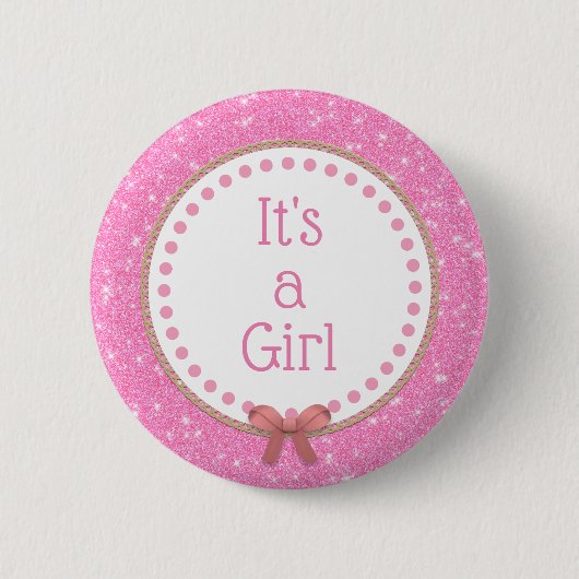 Badge Rond 5 Cm C'est une fille (Devant)