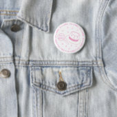 Badge Rond 5 Cm C'est une fille ! faire-part (En situation)