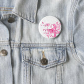 Badge Rond 5 Cm C'est une fille ! Fairy Mushroom and Flower Mommy- (En situation)