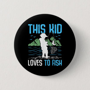 Badge Rond 5 Cm Cet enfant adore pêcher je pêche