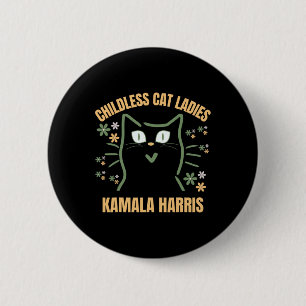 Badge Rond 5 Cm Cette Femme Sans Enfant Vote Kamala-harris 20