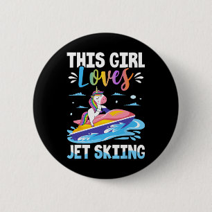 Badge Rond 5 Cm Cette Fille Aime Jet Ski Jet Ski Fille Ski Féminin